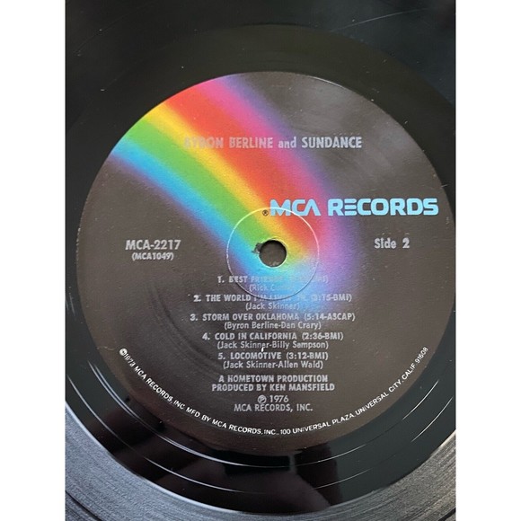Byron Berline Sundance 1976 LP MCA Records 2217 VG+ Vinyl Record - Picture 7 of 7